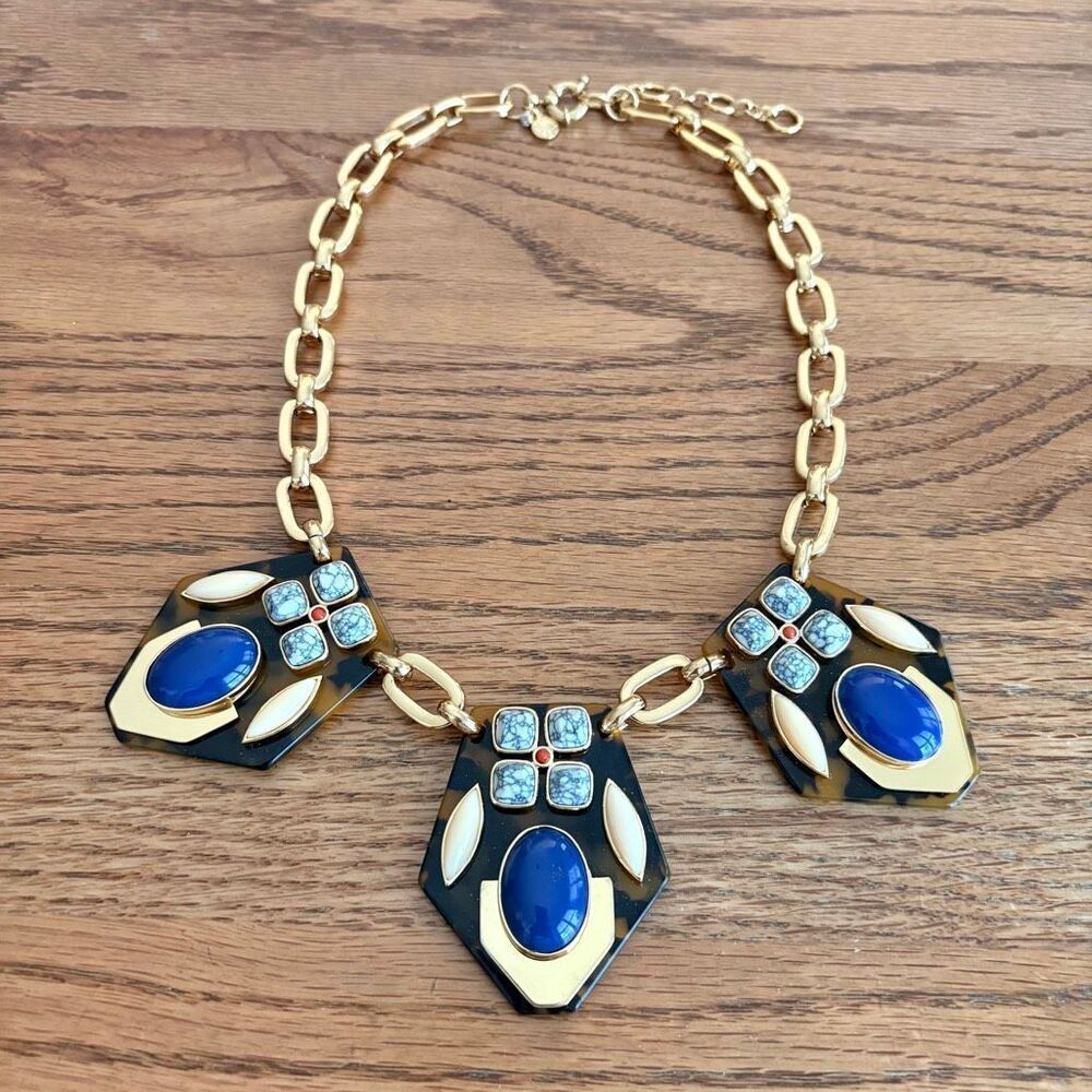 J.Crew | Ornate Art Deco Pendant Necklace | 18” Adjustable